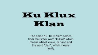 Ku Klux Klan