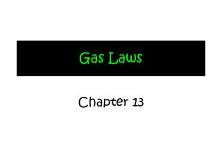 Gas Laws