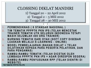 PERMENDIKNAS ( 8 STANDAR NASIONAL )