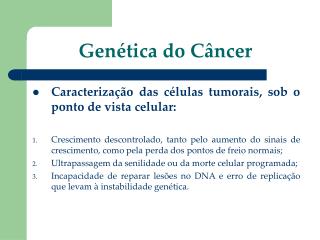 Genética do Câncer