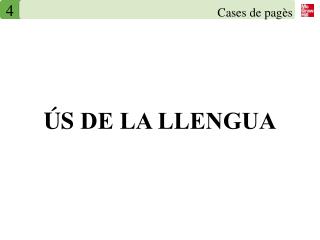 ÚS DE LA LLENGUA