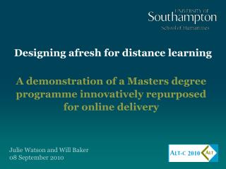 Designing afresh for distance learning