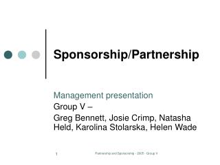 Sponsorship/Partnership