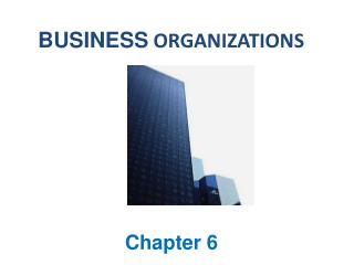 BUSINESS ORGANIZATIONS