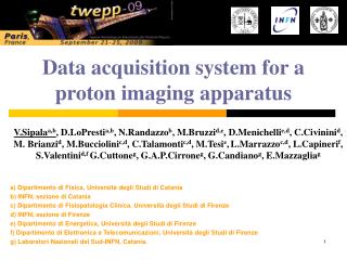 Data acquisition system for a proton imaging apparatus