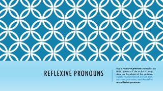 Reflexive Pronouns