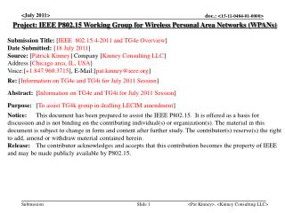 Project: IEEE P802.15 Working Group for Wireless Personal Area Networks (WPANs)