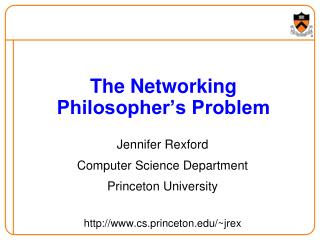 The Networking Philosopher’s Problem