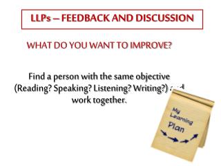 LLPs – FEEDBACK AND DISCUSSION