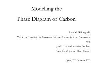 Modelling the Phase Diagram of Carbon