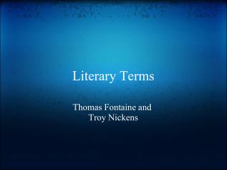 Literary Terms