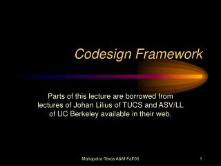 Codesign Framework