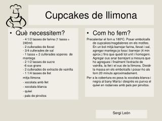 Cupcakes de llimona