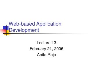 Web-based Application Development