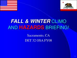 FALL &amp; WINTER CLIMO AND HAZARDS BRIEFING!