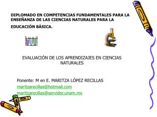 EVALUACIÓN DE LOS APRENDIZAJES EN CIENCIAS NATURALES