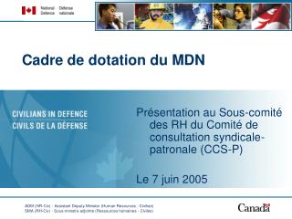 Cadre de dotation du MDN