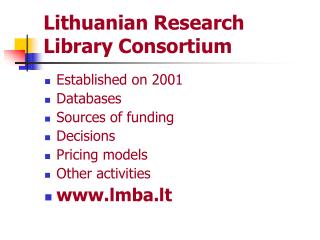 L i thuan i an Research L i brary Consort i um