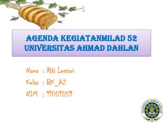 AGENDA KEGIATANMILAD 52 UNIVERSITAS AHMAD DAHLAN