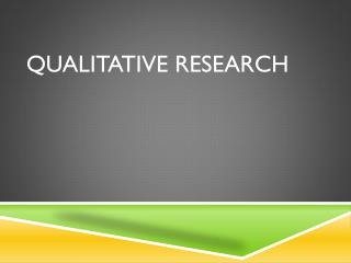 Qualitative Research