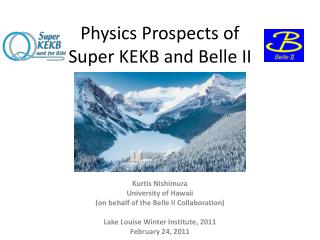 Physics Prospects of Super KEKB and Belle II