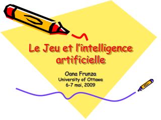 Le Jeu et l’intelligence artificielle