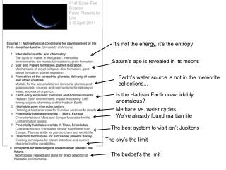 It’s not the energy, it’s the entropy