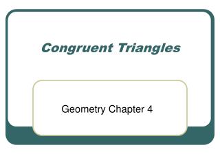 Congruent Triangles