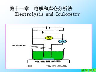 第十一章 电解和库仑分析法 Electrolysis and Coulometry