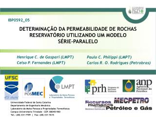 DETERMINAÇÃO DA PERMEABILIDADE DE ROCHAS RESERVATÓRIO UTILIZANDO UM MODELO SÉRIE-PARALELO