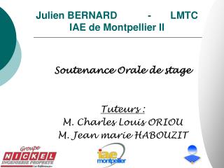 Julien BERNARD 		- 	LMTC IAE de Montpellier II