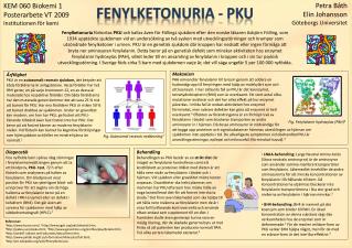 FENYLKETONURIA - PKU