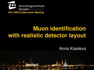 Muon identification with realistic detector layout