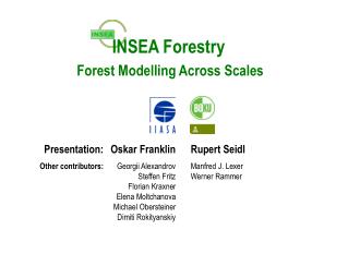 INSEA Forestry Forest Modelling Across Scales