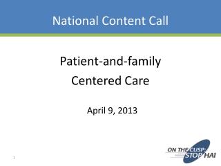 National Content Call