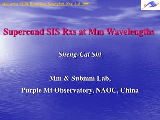 Supercond SIS Rxs at Mm Wavelengths