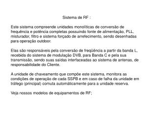 Sistema de RF :