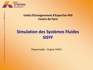 Simulation des Systèmes Fluides SISYF