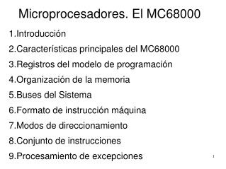 Microprocesadores. El MC68000