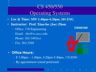 CS 450/550 Operating Systems