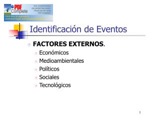 Identificación de Eventos