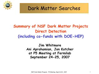 Dark Matter Searches