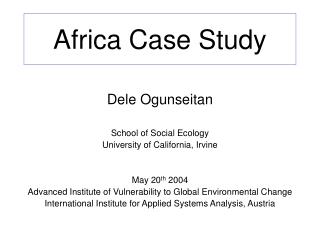 Africa Case Study