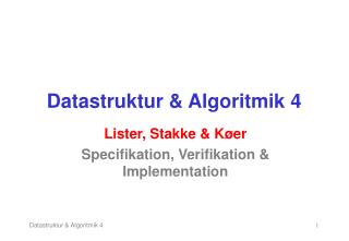 Datastruktur &amp; Algoritmik 4