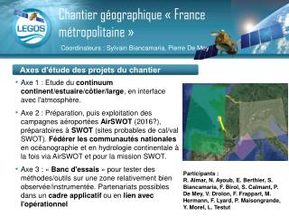 Chantier géographique « France métropolitaine »
