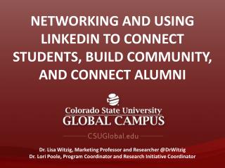 Networking and Using Linkedin to Connect Students, Build Community, and Connect Alumni