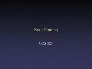 Root Finding