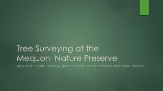 Tree Surveying at the Mequon Nature Preserve