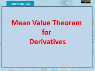 Mean Value Theorem for Derivatives