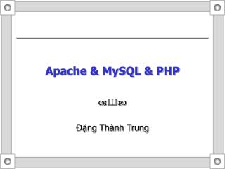 Apache &amp; MySQL &amp; PHP